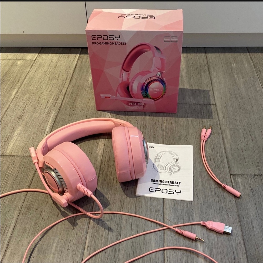 Pink Gaming Headset lights up